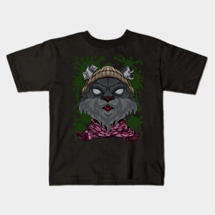 fashion cat street art Kids T-Shirt